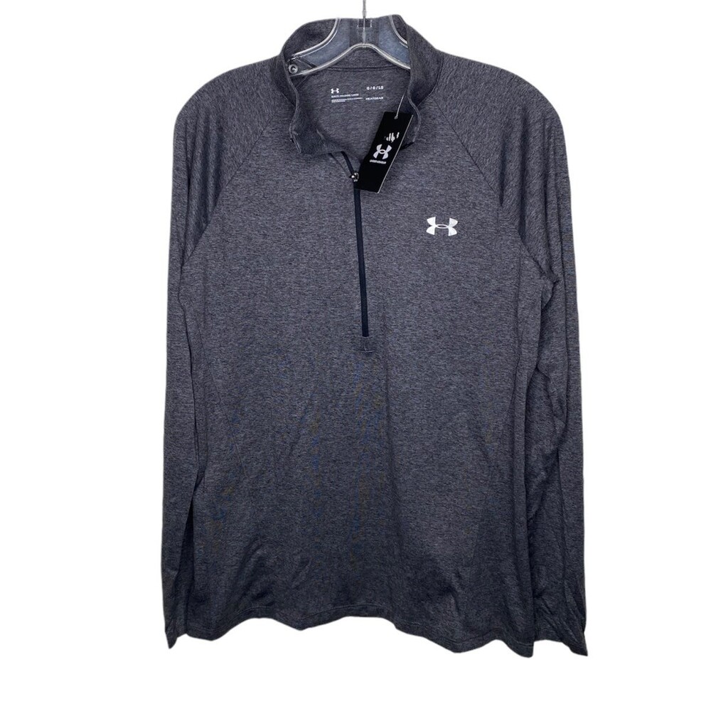 New Under armor half zip pull over athletic shirt medium grey